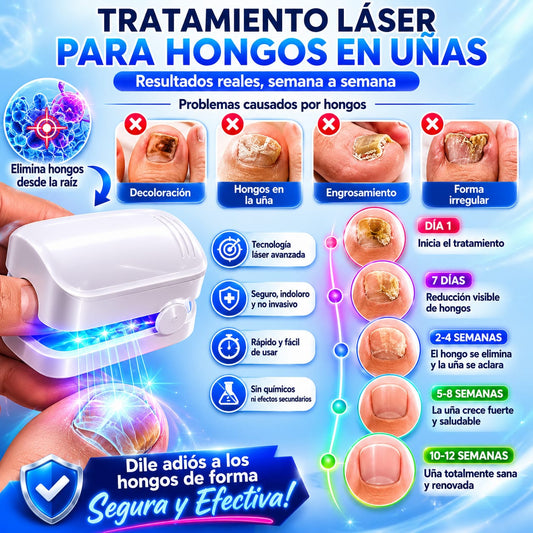 Laser para eliminar los hongos en las uñas.
